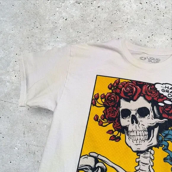 Bertha Pop Art Grateful Dead Shirt - Liquid Blue Have a Grateful Day T-shirt XL - Picture 4 of 11